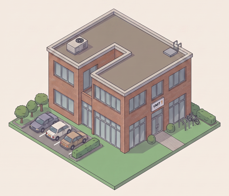 Illustratie van het pand