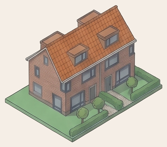 Illustratie van het pand