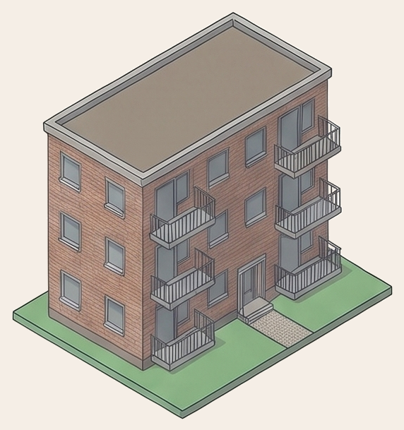 Illustratie van het pand