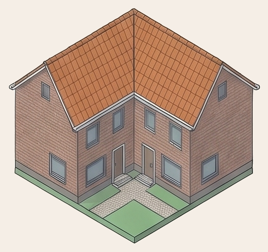 Illustratie van het pand